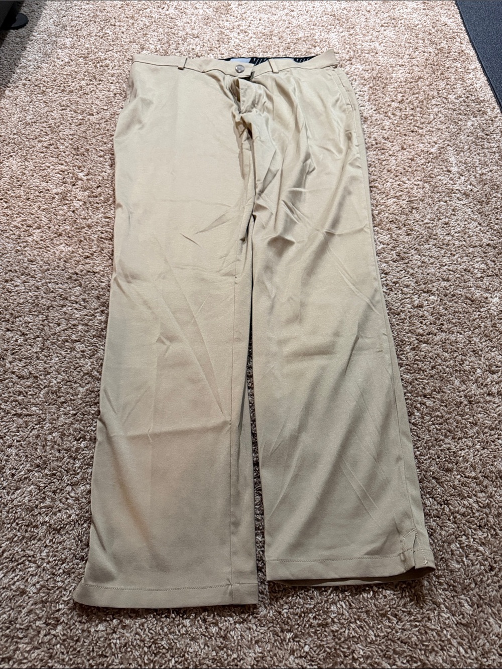 Nike Men's Khaki Straight-Leg Golf Pants - Beige